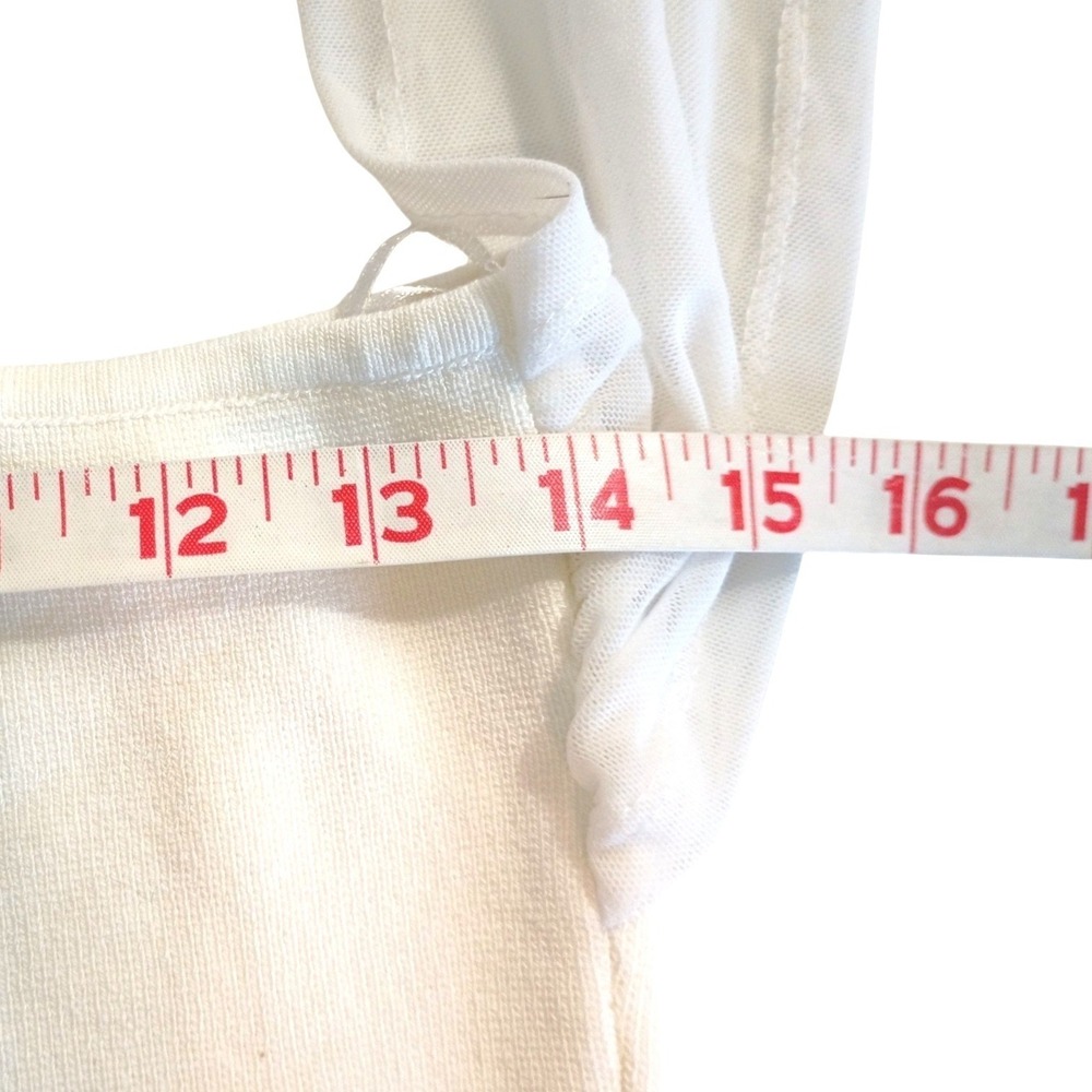 Promise The Label White Mesh Strap Corset Knit Top Crisscross Back Medium - Picture 10 of 11